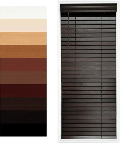 Vista 14 de TailorView Cortinas de ventana horizontales de madera personalizables sin cordón - Paletas de 2 pulgadas - Alabastro - Montaje interior o exterior.