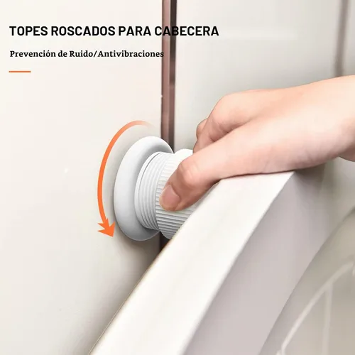 Vista 2 de Elevadores ajustables para muebles, elevadores de cama de 1.6 a 2.6 pulgadas, color blanco, plástico duradero y antideslizantes, elevadores de sofá