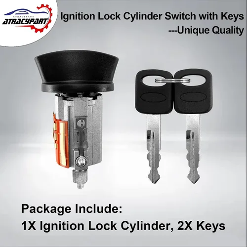 Vista 4 de Interruptor de cilindro de cerradura de encendido con llaves, compatible con Ford 1996-2016, Lincoln 1996-2007, Mercury 1996-2007, Mazda 1998-2009