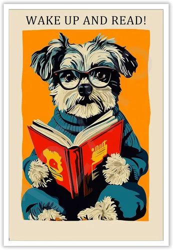 Vista 16 de Póster vintage de gato y libro, arte de pared inspirador, arte de lectura clásico para amantes de los libros, pintura para sala de estar, oficina