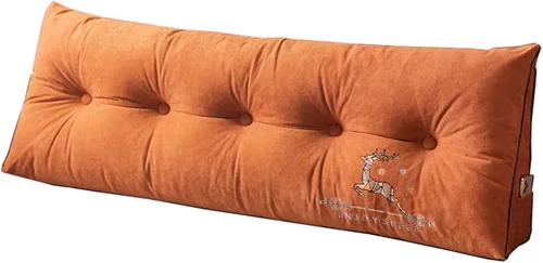 Vista 11 de YSUEFIJO Almohada triangular de lectura para reposo en cama, cojín grande para cabecero, respaldo, almohada de cuña, cojín de apoyo