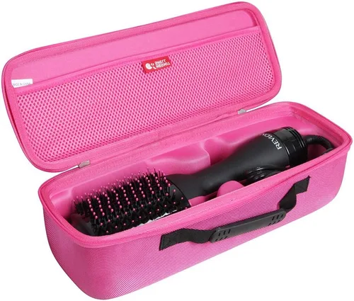 Vista 7 de Hermitshell Estuche de viaje para secador de pelo Revlon/Umeely de un solo paso y cepillo de aire caliente voluminizador (negro+rojo ciruela)