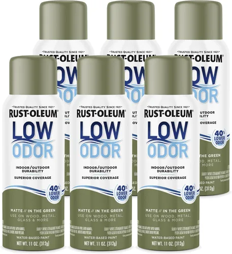 Vista 19 de Rust-Oleum - Pintura en aerosol prémium de bajo olor, gris ancla brillante Olor 40% menor que las pinturas en aerosol tradicionales, durabilidad