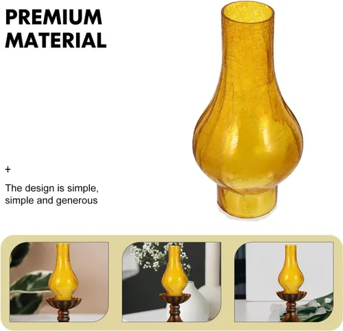Vista 4 de Angoily Pantalla de lámpara de aceite, pantalla de vidrio de queroseno, reemplazo de lámpara de aceite de vidrio transparente alto, cubiertas