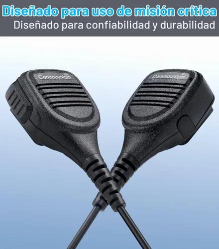 Vista 6 de commountain Speaker Mic for Motorola Radios R5, XPR 3500e, XPR 3300e Negro