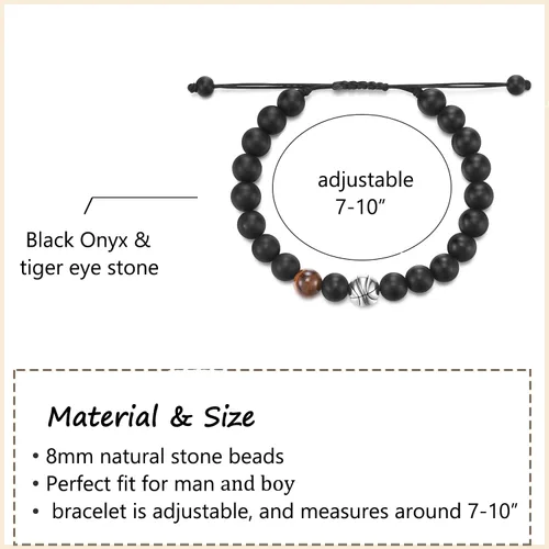 Vista 5 de Pulsera de béisbol, fútbol, baloncesto, hockey, golf, fútbol, regalos para niños y hombres