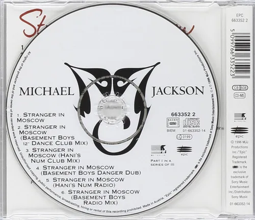 Vista 2 de Michael Jackson - Stranger In Moscow - Epic - 663352 2 Epic - EPC 663352 2