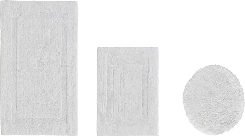 Vista 15 de Better Trends - Juego de 2 alfombras de baño 100% algodón, extra suaves, con borlas, de 17" x 24", alfombra de baño superabsorbente y reversible