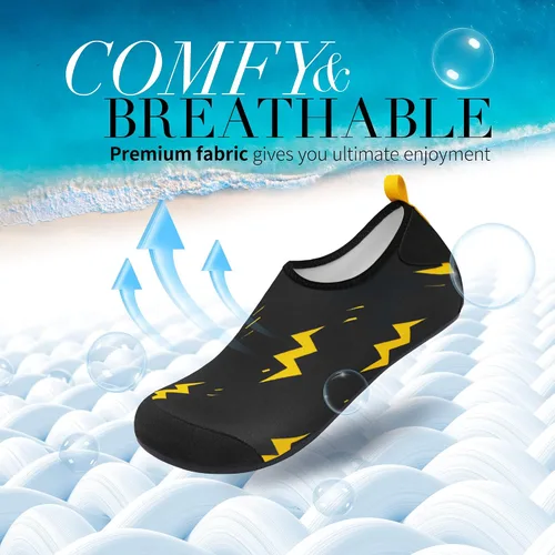 Vista 2 de Homitem Zapatos de agua para hombre y mujer, zapatos de playa descalzos, zapatos de piscina de secado rápido, calcetines de yoga para mujeres