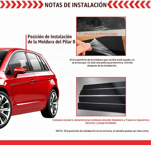 Vista 2 de BASIKER Compatible con Ford Explorer 2002 a 2010 Kit de moldura de poste de pilar con teclado/sin teclado, cubierta de pilar B de ventana de puerta