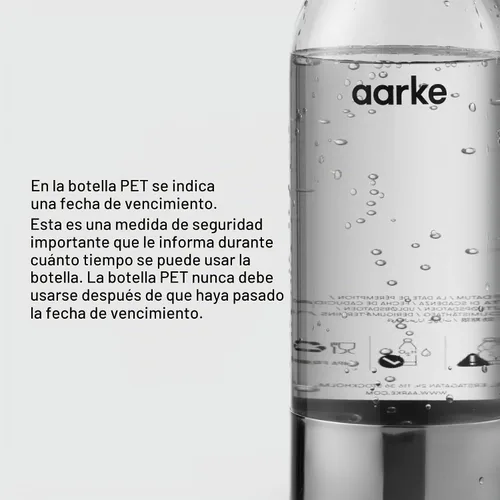 Vista 5 de Aarke Botella reutilizable de acero inoxidable PET extra para carbonatador l, ll, y 3, sin BPA y no tóxico, 1L/34 fl oz