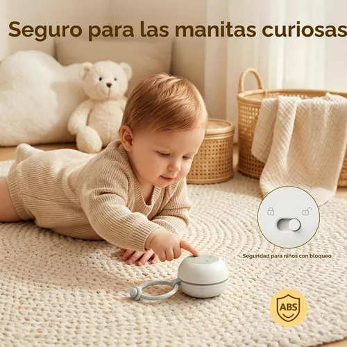 Vista 5 de Máquina de sonido portátil para bebés con luz nocturna RGB, 18 sonidos Gris