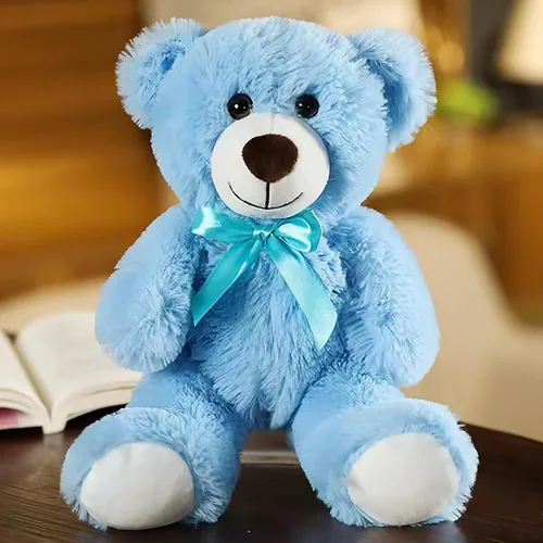 Vista 2 de Juguete de Peluche de Oso Teddy, Oso Teddy de Peluche de 13.5 Pulgadas, Animal de Peluche de Cumpleaños para Niños y Niñas Amigas