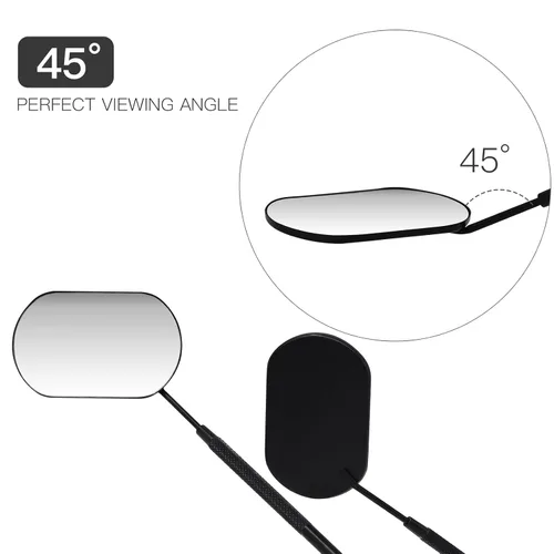 Vista 4 de Espejo para pestañas Pretty memory, espejo grande para pestañas de 2.2 pulgadas para extensiones de pestañas, suministros para extensiones