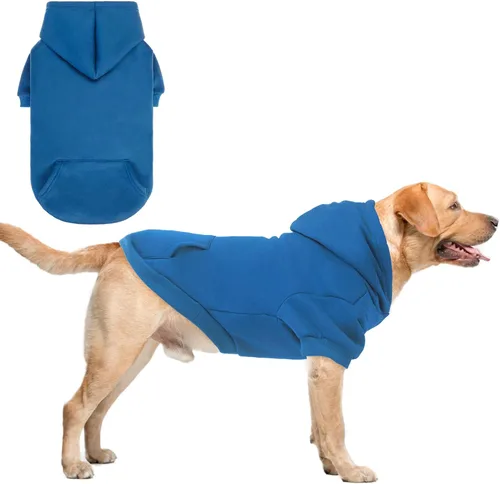 Vista 53 de SCENEREAL Sudaderas con capucha de seguridad para perros de tamaño pequeño, mediano y grande, ropa de felpa cepillada con gorro, abrigo de algodón