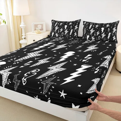 Vista 20 de Homewish Sábana bajera ajustable con diseño de bandera estadounidense de camuflaje para niños, tamaño individual, silueta de cuernos de ciervo
