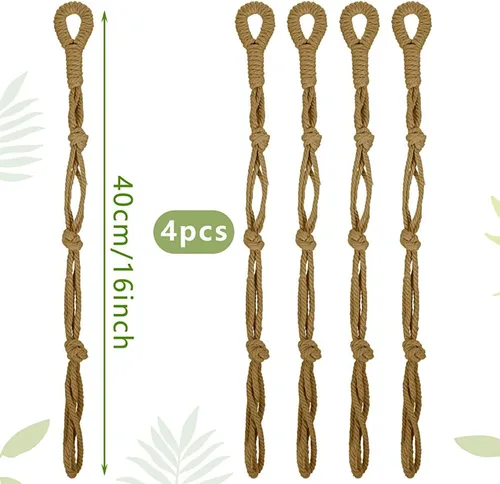 Vista 2 de Extensores conectables para colgar plantas, extensor de cuerda duradera para macetas, baños de pájaros, adornos decorativos, extensor de gancho