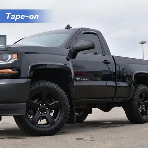 Vista 3 de Viseras de Ventana Protectores de Lluvia para Chevy Silverado/GMC Sierra 1500 Cabina Regular 2014-2018, Deflectores de Viento de Ventilación