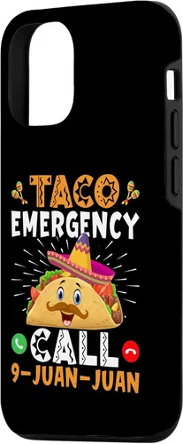 Vista 2 de iPhone 15 Taco Emergency Call Nine-Juan-Juan, divertido estuche para disfraces de tacos