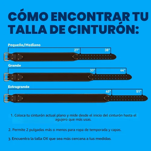 Vista 5 de OX Cinturón de herramientas de cuero de grano completo Pro S/M de 3 pulgadas de ancho con cinturón de construcción de doble costura con remaches