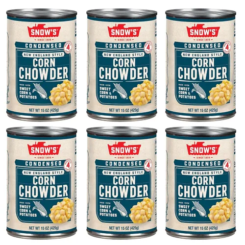 Vista 11 de Snow's Sopa condensada de almejas de Nueva Inglaterra, lata de 15 onzas, 0.14 oz de proteína por porción, receta auténtica al estilo de Nueva