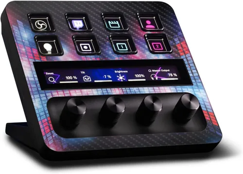Vista 15 de MightySkins - Piel de fibra de carbono compatible con Elgato Stream Deck + Marble Magma Acabado de fibra de carbono texturizado protector