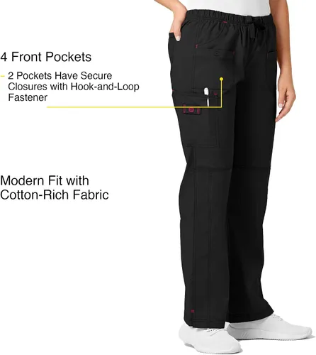 Vista 2 de WonderWink Wonderflex Faith - Pantalón estilo hospitalario para mujer