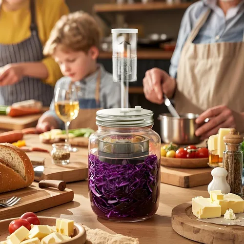 Vista 7 de Kit de fermentación para tarro de fermentación de masón de boca ancha para decapado y más