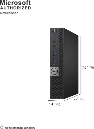 Vista 3 de Dell Optiplex 3040 Micro Computadora PC Mini Torre, Intel Quad Core i5-6500T, 8GB RAM DDR4, SSD 256GB, Win 11 Pro (Renovado)