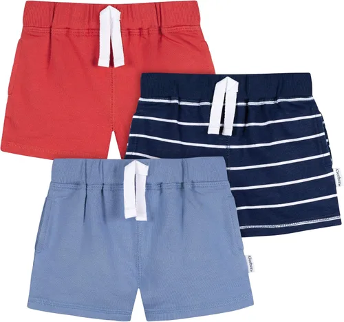 Vista 11 de Gerber Paquete de 3 pantalones cortos de punto para bebés y niños pequeños Azul
