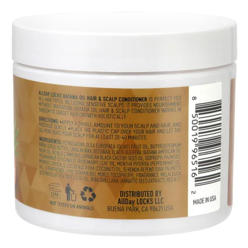 Vista 3 de AllDay Locks Batana acondicionador para cabello y cuero cabelludo Aceite de batana 100% Honduras Cabello saludable, más grueso, más fuerte