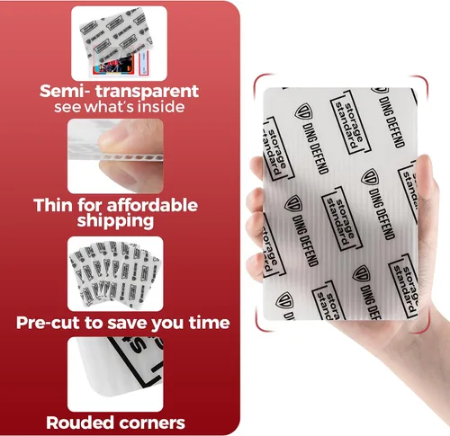 Vista 6 de Protectores de Tarjetas para Cartas Coleccionables, Suministros de Envío, Paquete de 110 Fundas de Tarjetas Graduadas de 4'' x 6'' para Insertos