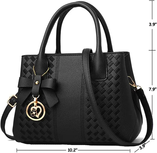 Vista 3 de Bolsos de mano para mujer de piel sintética de PU, bolso de hombro