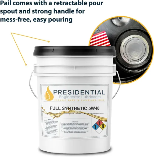 Vista 5 de Aceite sintético completo Presidential 5W40 (5 galones)