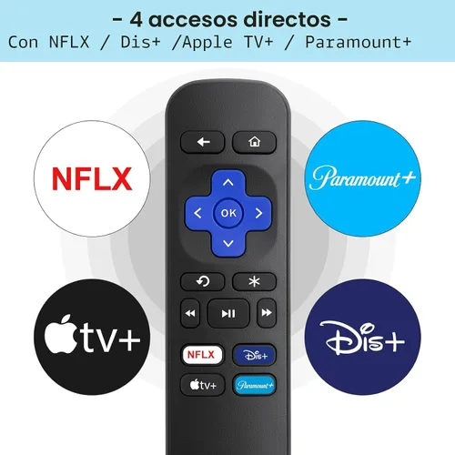 Vista 4 de 【Pack of 2】 Replacement Remote for Roku Box/Express/Premiere/Roku Player Para caja Roku 2 Pack