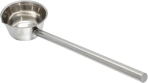 Vista 9 de ERINGOGO Cucharón de mango largo, cuchara grande de acero inoxidable de 24 onzas con borde de vertido, cucharón de servir para salsa de cantina