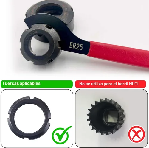 Vista 5 de Mdvora Juego de Llaves Spanner para Coilover, 4 piezas, Acero de Aleación, Goma