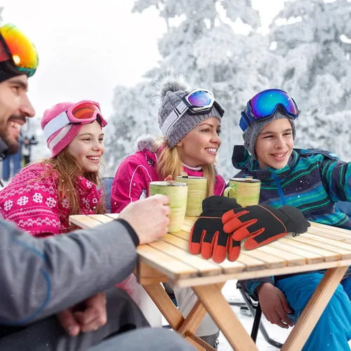 Vista 7 de 4 pares de guantes de nieve para niños, guantes de esquí de invierno, impermeables, cálidos, resistentes al viento, guantes de nieve para niños