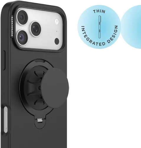 Vista 4 de PopSockets Funda para iPhone 17 Pro Max con MagSafe, color negro