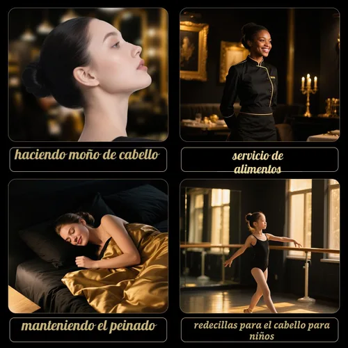 Vista 4 de Smilco Red para el cabello, 100 unidades, redes para el cabello de 22 pulgadas, malla elástica invisible para servicio de alimentos, moño de ballet