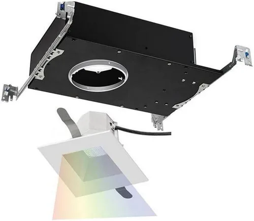 Vista 2 de WAC Lighting R3ASDT-F930-WT Aether Square Trim con 90 CRI LED Luz Motor Inundación 40 Haz 3000K Blanco Suave