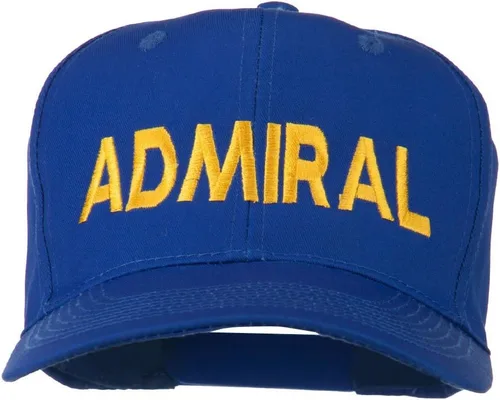 Vista 7 de e4Hats Gorra de sarga de algodón bordado Almirante Azul marino