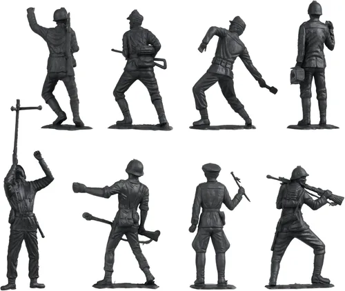 Vista 5 de BMC Classic MPC - Figuras de soldado alemán de plástico para hombre, color negro, 36 piezas, fabricado en EE. UU