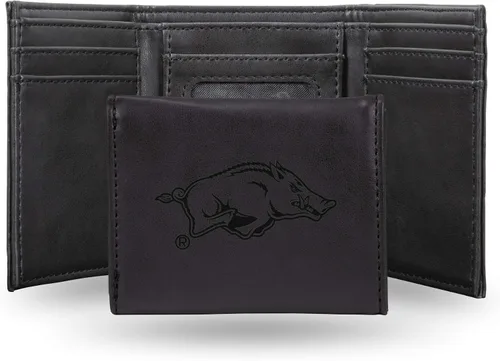 Vista 132 de NCAA Rico Industries - Billetera triple grabada con láser, con grabado láser, accesorio para hombre