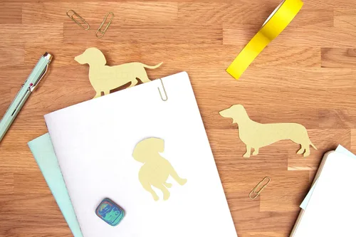 Vista 5 de Good Design Dog Sticky Note - Papelería de perro salchicha - Bloc de notas para perros Weiner - Regalos de perro salchicha - Notas adhesivas