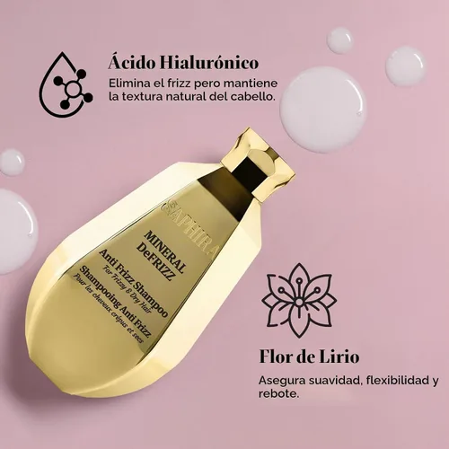 Vista 4 de Saphira Mineral DeFrizz Anti-Frizz Shampoo with Dead Sea Minerals