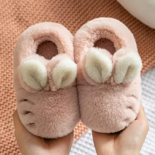 Vista 2 de Zapatillas de conejo suave para niños y niñas