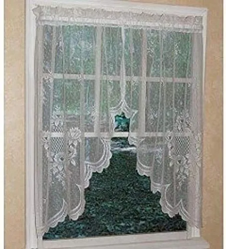 Vista 4 de Cortina Chic Cameo Rose Swag, Marfil