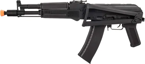 Vista 5 de Lancer Tactical AK-Series AKS-105 AEG Airsoft Rifle con esqueleto plegable Stock Negro