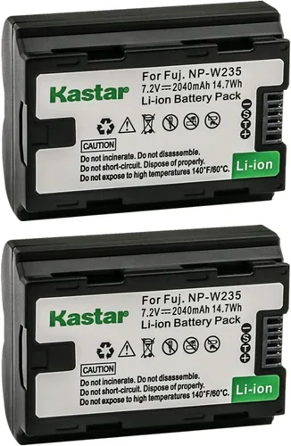 Vista 5 de Kastar Paquete de 1 batería de repuesto para Fujifilm NP-W235 NPW235 Batería recargable de iones de litio, cargador Fujifilm BC-W235 BCW235, cámara